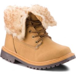 Trapery KANGAROOS - Riveter Jr Hi 18259 000 3015 Tan. Żółte trapery damskie KangaROOS, ze skóry ekologicznej, bez obcasa, bez zapięcia. W wyprzedaży za 169,00 zł.
