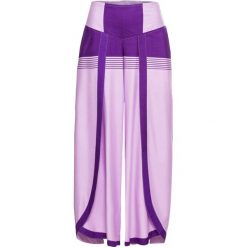 Spodnie bonprix lila wzorzysty. Fioletowe spodnie damskie bonprix. Za 129,99 zł.