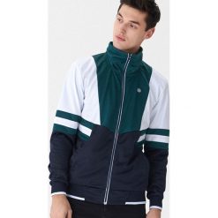 Kolorowa bluza z napisem - Granatowy. Niebieskie bluzy męskie House, s, z napisami, bez kołnierzyka, bez rękawów, bez kaptura. W wyprzedaży za 49,99 zł.