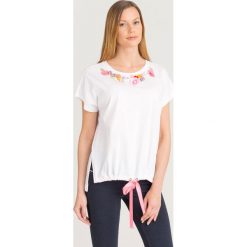 T-SHIRT MY TWIN Twinset. Białe t-shirty damskie Twinset, s, z nadrukiem, z bawełny, z okrągłym kołnierzem. Za 285,00 zł.