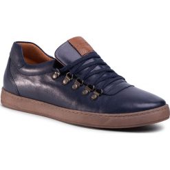 Sneakersy QUAZI - QZ-24-05-000738 107. Niebieskie sneakersy męskie QUAZI, bez wzorów, ze skóry, bez zapięcia. Za 259,00 zł.