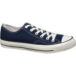 Tenisówki męskie Vty granat. Niebieskie trampki męskie marki Vty, bez wzorów, z gumy, sportowe, na sznurówki. Za 49,90 zł.