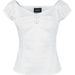 Collectif Clothing Dolores Top Plain Shirt Koszulka damska biały. Białe bluzki wizytowe marki Collectif Clothing, xl, eleganckie, z krótkim rękawem. Za 62,90 zł.