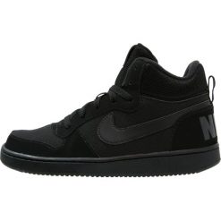 Nike Sportswear COURT BOROUGH Tenisówki i Trampki wysokie black. Czarne trampki dziewczęce Nike Sportswear, ze skóry. W wyprzedaży za 194,65 zł.