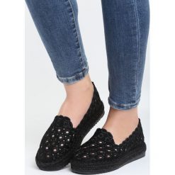 Espadryle damskie: Czarne Espadryle Golden Button