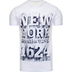 T-shirty męskie z nadrukiem: T-shirt męski z nadrukiem biały (rx1799)