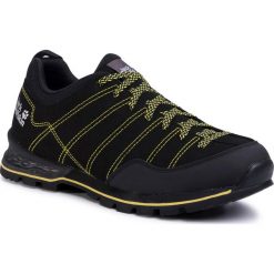 Trekkingi JACK WOLFSKIN - Scrambler Low M 4036701 Black/Lime. Czarne trapery męskie Jack Wolfskin, ze skóry ekologicznej, bez zapięcia. W wyprzedaży za 419,00 zł.