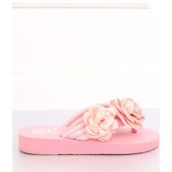 Klapki japonki różowe TS-33 Pink. Różowe klapki damskie ButyModne, bez wzorów, z tkaniny, bez obcasa. W wyprzedaży za 59,00 zł.