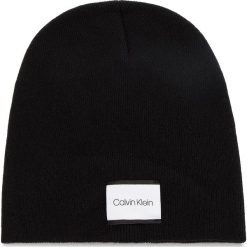 Czapka CALVIN KLEIN - Classic Beanie W K60K604732 001. Czarne czapki zimowe damskie marki Calvin Klein Jeans, na zimę, z dzianiny. Za 179,00 zł.