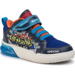 Sneakersy GEOX - J Grayjay B. D J029YD 014BU C0693 S Navy/Lt Blue. Niebieskie trampki chłopięce Geox, bez wzorów, ze skóry ekologicznej, na rzepy. Za 309,00 zł.