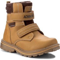 Buty zimowe chłopięce: Trapery ACTION BOY – CP40-6342Y Miodowy