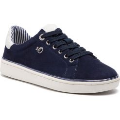 Sneakersy S.OLIVER - 5-23625-22 Navy 805. Niebieskie półbuty damskie S.Oliver, na co dzień, bez wzorów, z zamszu, bez obcasa, bez zapięcia. W wyprzedaży za 209,00 zł.