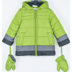 Kurtka. Zielone kurtki chłopięce LITTLE KING, bez wzorów, bez kaptura. Za 179,90 zł.