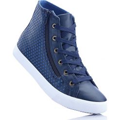 Wysokie sneakersy bonprix nocny niebieski - niebieski dżins. Buty sportowe damskie bonprix. Za 37,99 zł.