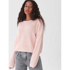 Sweter oversize - Różowy. Różowe swetry damskie House, s, bez wzorów, bez rękawów, bez kaptura. Za 89,99 zł.
