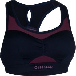 Stanik do rugby R500 damski. Niebieskie biustonosze OFFLOAD, bez wzorów, z elastanu. Za 109,99 zł.
