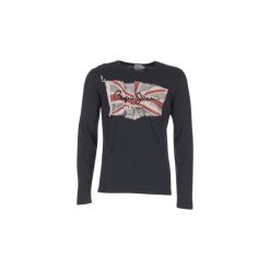 T-shirty z długim rękawem Pepe jeans FLAG TEE. Czarne t-shirty męskie Pepe Jeans, s, bez wzorów, z jeansu, bez kołnierzyka, długie. Za 152,20 zł.