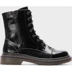 Kazar Studio - Workery. Czarne workery damskie z materiału, z okrągłym noskiem. W wyprzedaży za 279,90 zł.