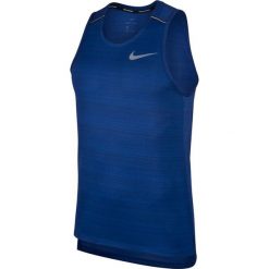 Koszulka do biegania męska NIKE DRY MILER TANK / AJ7562-438. Koszulki męskie Nike, m, bez wzorów, bez kołnierzyka, bez rękawów. Za 99,99 zł.