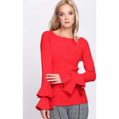 Czerwony Sweter Fantastic. Czerwone bez kategorii Born2be, xl, z okrągłym kołnierzem. Za 59,99 zł.
