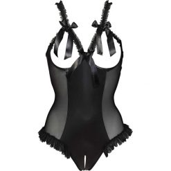 Body "ouvert" bonprix czarny. Czarne bluzki body bonprix, w koronkowe wzory, z koronki. Za 59,99 zł.