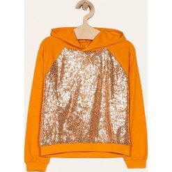Kids Only - Bluza dziecięca 122-164 cm. Niebieskie bluzy dziewczęce Kids Only, z aplikacjami, z bawełny, bez rękawów, z kapturem. Za 89,90 zł.