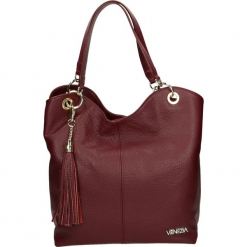 Torba - 105-105-O D B. Żółte torebki klasyczne damskie Venezia, ze skóry. Za 399,00 zł.