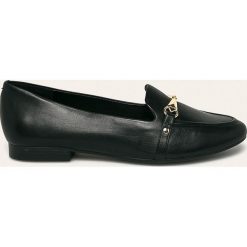 Aldo - Mokasyny skórzane Astareclya. Czarne mokasyny damskie ALDO, bez wzorów, ze skóry, bez obcasa, na obcasie, bez zapięcia. Za 319,90 zł.