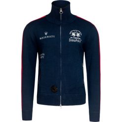 Sweter LA MARTINA GOODWIN Granatowy. Niebieskie swetry rozpinane męskie marki La Martina, z napisami, ze stójką. Za 896,00 zł.
