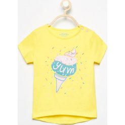 Odzież damska: T-shirt z lodem – Żółty