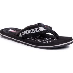 Japonki TOMMY HILFIGER - Maritime Beach Sandal FM0FM02693 Black BDS. Czarne klapki męskie TOMMY HILFIGER, ze skóry, bez zapięcia. W wyprzedaży za 129,00 zł.