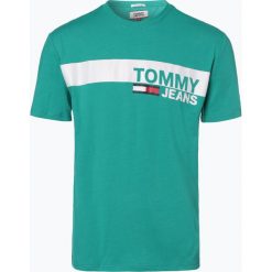 Tommy Jeans - T-shirt męski, zielony. Zielone t-shirty męskie Tommy Jeans, xl, z napisami, z jeansu, bez kołnierzyka. Za 139,95 zł.