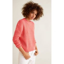 Mango - Sweter Rounds. Szare swetry klasyczne damskie Mango, l, z bawełny, z okrągłym kołnierzem. W wyprzedaży za 89,90 zł.
