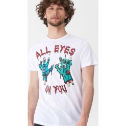 T-shirty męskie: T-shirt z halloweenowym motywem - Biały