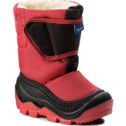 Buty zimowe chłopięce: Śniegowce MUFLON – 22-388CH Czarny Czerwony