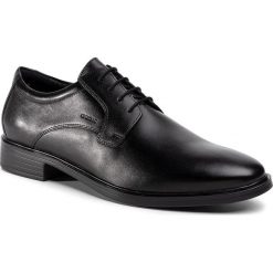 Półbuty GEOX - U Gladwin A U024WA 00043 C9999 Black. Czarne buty wizytowe męskie Geox, ze skóry ekologicznej, bez zapięcia. W wyprzedaży za 339,00 zł.