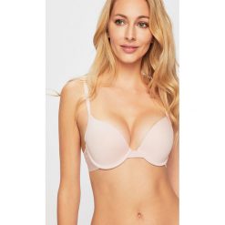 Dkny - Biustonosz. Pomarańczowe biustonosze DKNY, z haftami, z elastanu. Za 219,90 zł.