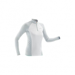 Koszulka narciarska XC S UW550 damska. Szare t-shirty damskie marki DOMYOS, z bawełny. Za 179,99 zł.