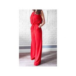 Czerwony kombinezon damski z szerokimi nogawkami. Czerwone kombinezony damskie marki Bien fashion, na imprezę, s, bez wzorów, eleganckie, z dekoltem na plecach, bez rękawów. Za 149,00 zł.