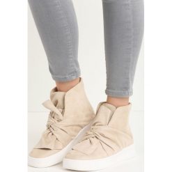 Sneakersy damskie: Beżowe Sneakersy Scilla