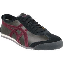 Onitsuka Tiger Mexico 66 1183A051-251 buty sneakers, buty sportowe męskie czarne 49. Czarne buty sportowe męskie Onitsuka Tiger, ze skóry, bez zapięcia, trekkingowe. W wyprzedaży za 319,99 zł.