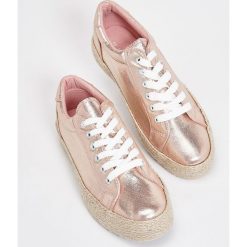 Sneakersy damskie: Sneakersy na platformie – Różowy
