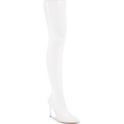 Muszkieterki ELISABETTA FRANCHI - SA-52L-98E2-V429 Avorio. Białe kozaki damskie Elisabetta Franchi, ze skóry ekologicznej, bez obcasa, bez zapięcia. Za 2199,00 zł.