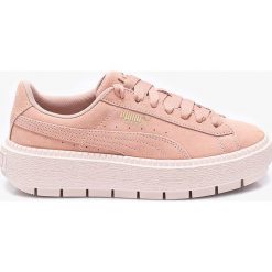 Puma - Buty Platform Trace Wn's. Różowe buty sportowe damskie Puma, bez wzorów, ze skóry, sportowe. W wyprzedaży za 299,90 zł.