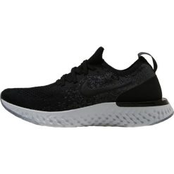 Nike Performance EPIC REACT FLYKNIT Obuwie do biegania treningowe black/dark grey/pure platinum. Czarne buty do biegania męskie Nike Performance, z materiału. Za 549,00 zł.