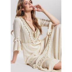 Beżowa Sukienka Set Me Free. Brązowe sukienki damskie other, s, bez wzorów, boho, bez kołnierzyka, bez rękawów, maxi. Za 179,99 zł.
