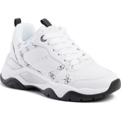 Sneakersy GUESS - Flaus FL5FLS FAL12 WHITE. Białe półbuty damskie Guess, ze skóry ekologicznej. Za 559,00 zł.