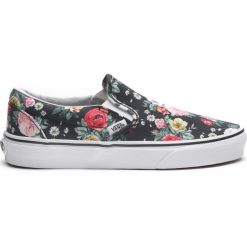 Vans Slip On Buty Czarny Wielokolorowy. Czarne trampki i tenisówki damskie Vans, w kwiaty, z materiału, bez zapięcia. Za 192,95 zł.