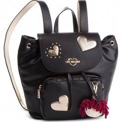 Plecak LOVE MOSCHINO - JC4061PP17LF0000 Nero. Czarne plecaki damskie marki Love Moschino, ze skóry ekologicznej. Za 959,00 zł.