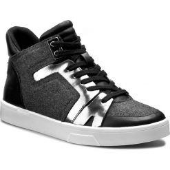 Sneakersy CALVIN KLEIN - Imalie E2616 Charcoal/Anthr. Czarne półbuty damskie Calvin Klein, bez wzorów, ze skóry ekologicznej, bez obcasa, na płaskiej podeszwie, bez zapięcia. W wyprzedaży za 279,00 zł.